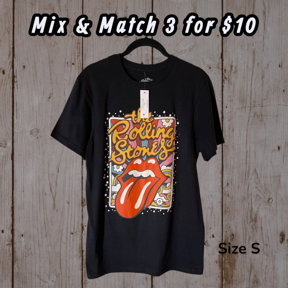 Rolling Stones Classic Tonge & Lips 100% Cotton Concert T Shirt - Unisex